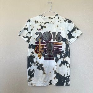 Upcycled ADIDAS 2016 NBA Champs tie dye tshirt - small